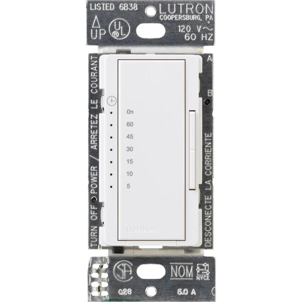 MAESTRO TIMER SWITCH 1H 3-5A MULTI-LOC NEUT -GLOSS WHITE