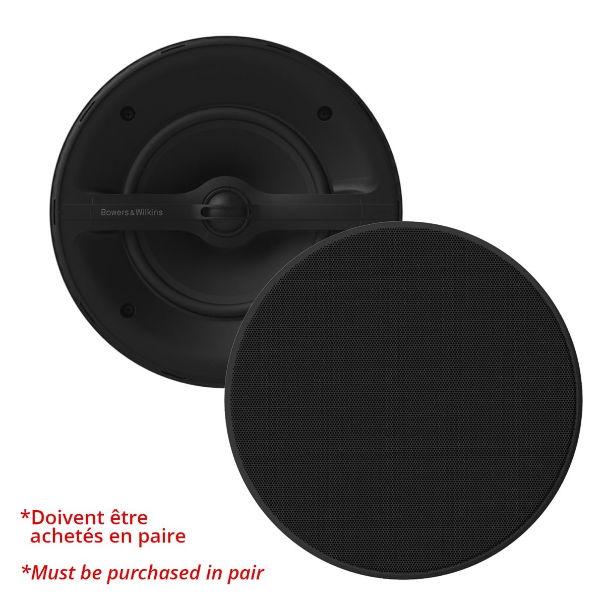 8in Marine In-Ceiling Speaker, Black **Each- Must Buy 2