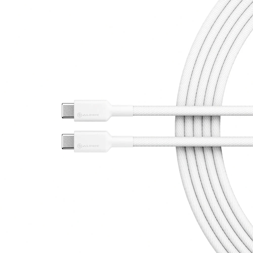 Alogic Charge & Sync USB-C to USB-C Cable 6ft Elements Pro 480Mbps - White
