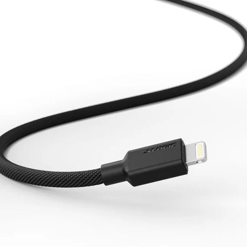 Alogic Charge & Sync Lightning MFI to USB-A Double Braided Cable Extremely Strong 6ft Elements Pro 480Mbps - Black