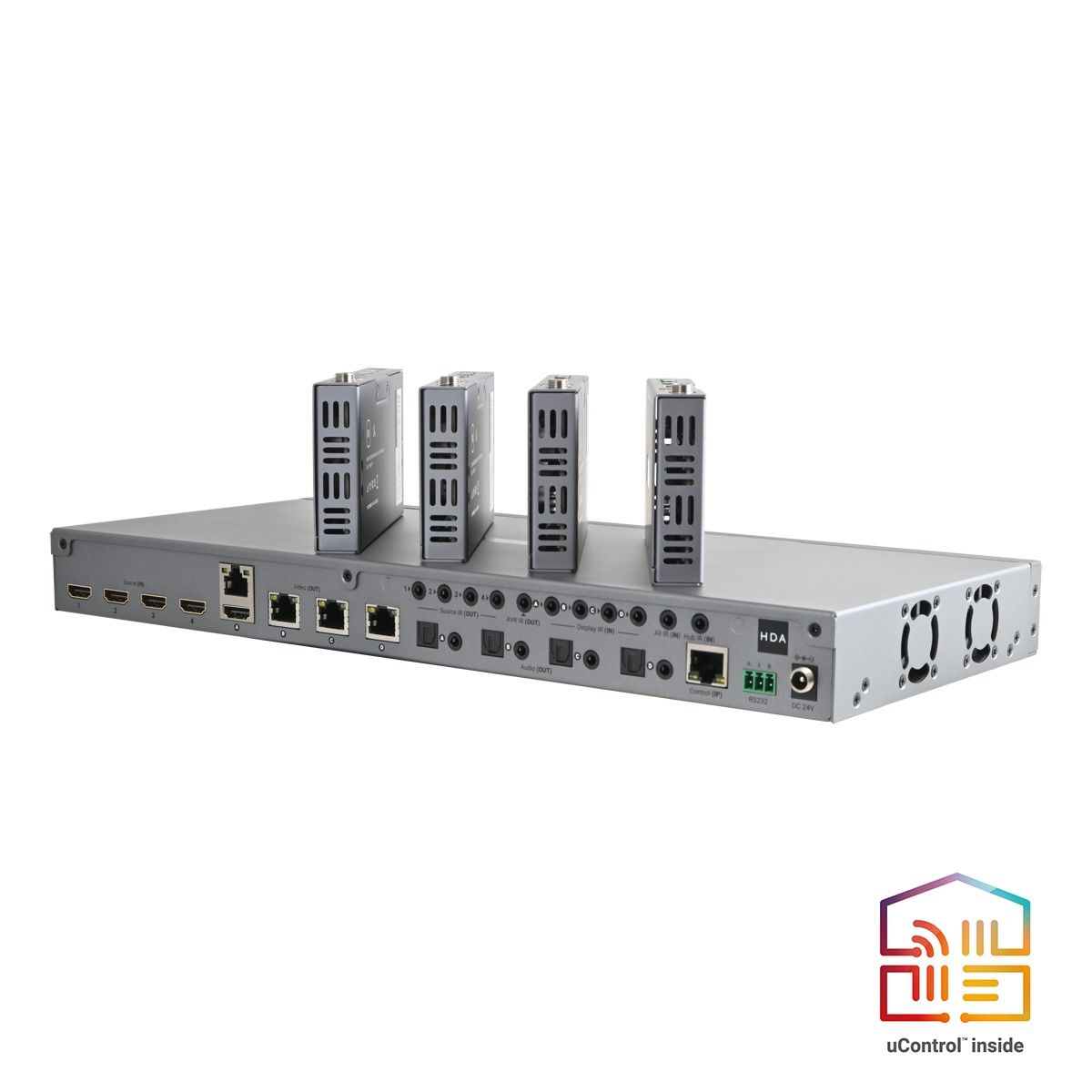 MHUB 4 Zone AV Control Hub (4 x 4 UTP 100M +1 HDMI Mirror)