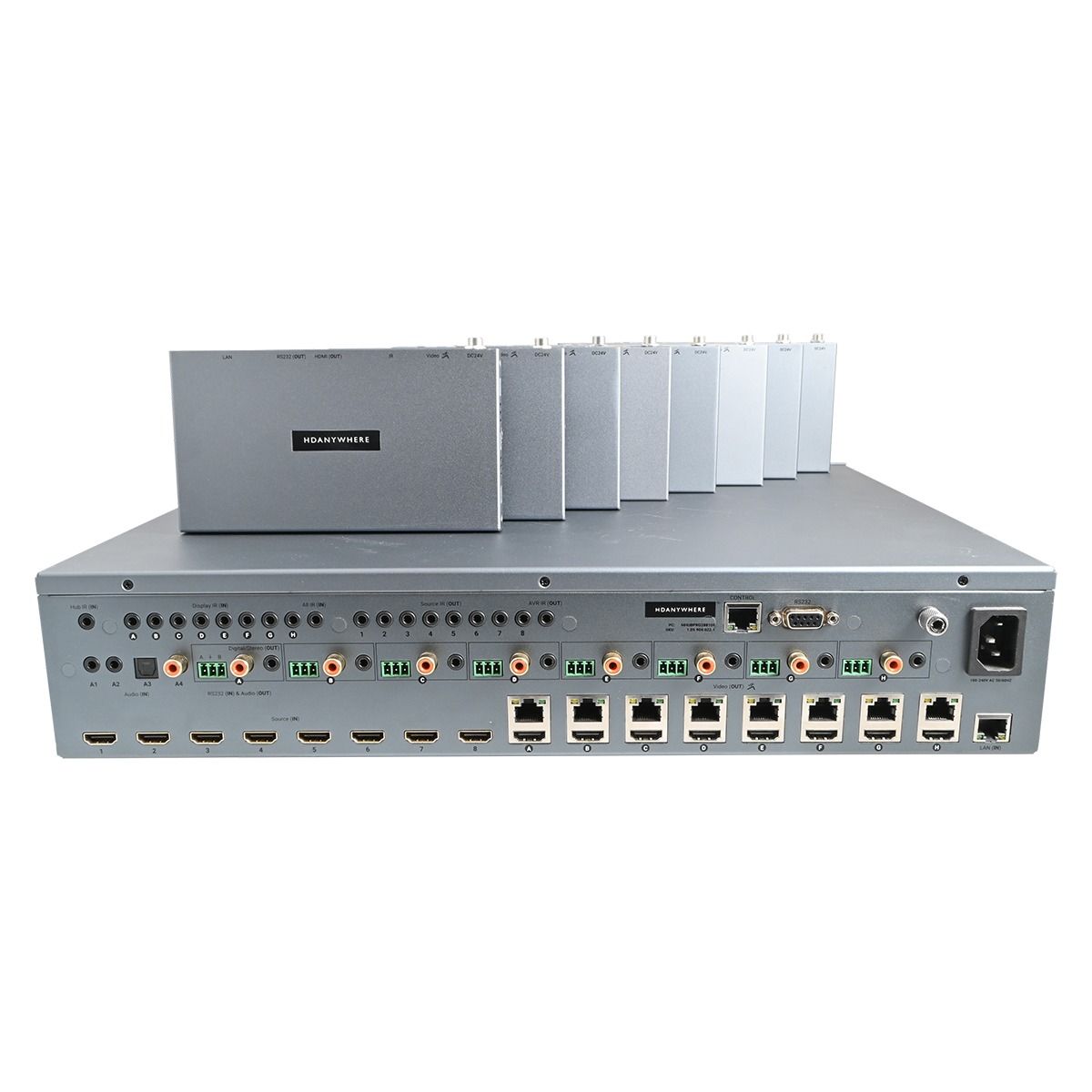 MHUB PRO 2.0 8 Zone AV Control Hub (8 AV x 8 UTP 100M)