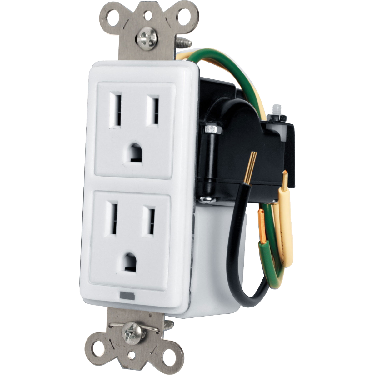 15A In-Wall Duplex, 2 Outlets, W- Surge Protection