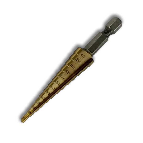 Multi Step Drill Bit (13 Steps) - 1/8in to 1/2in