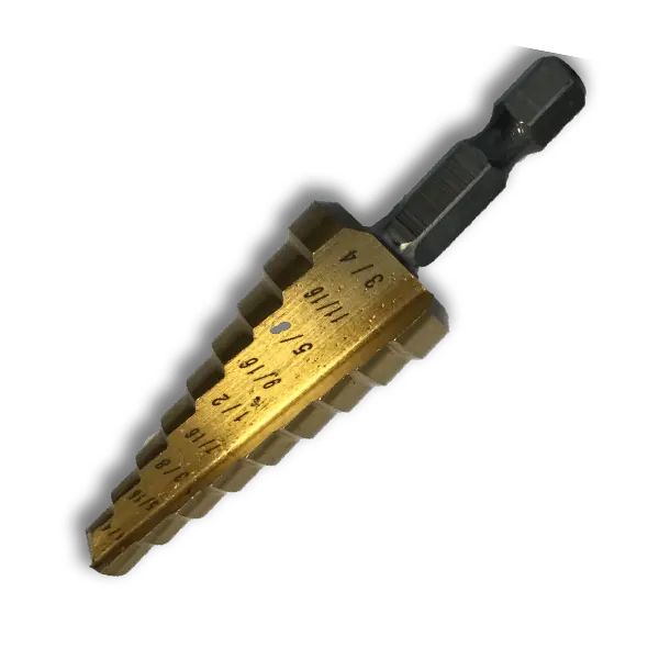 Multi Step Drill Bit  (9 Steps) - 1/4in to 3/4in