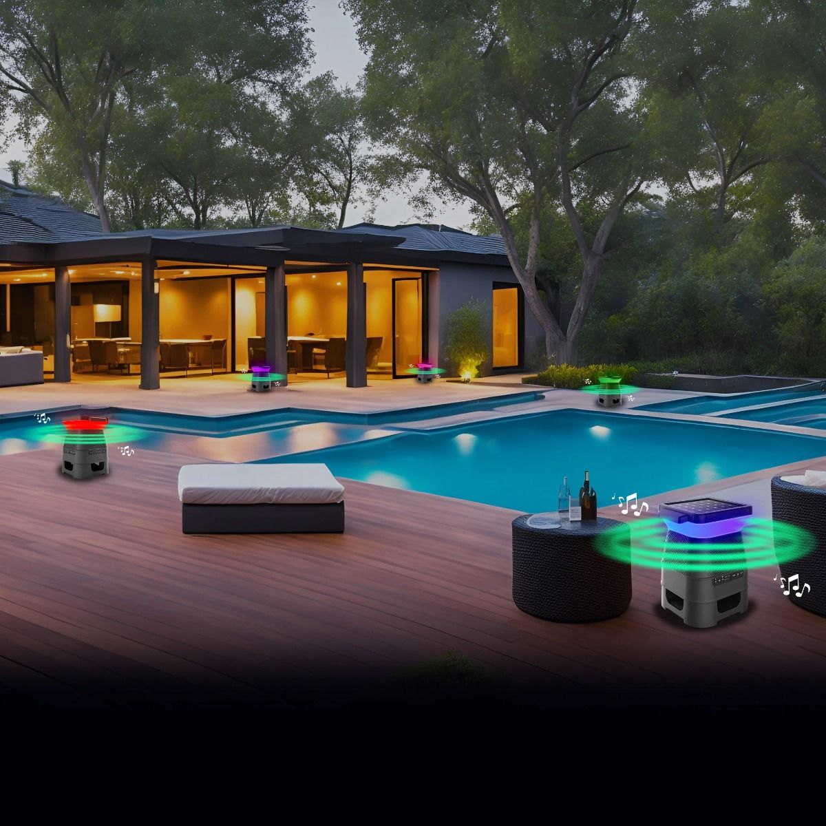 Solar X Outdoor LED Wireless Solar Powered Speaker