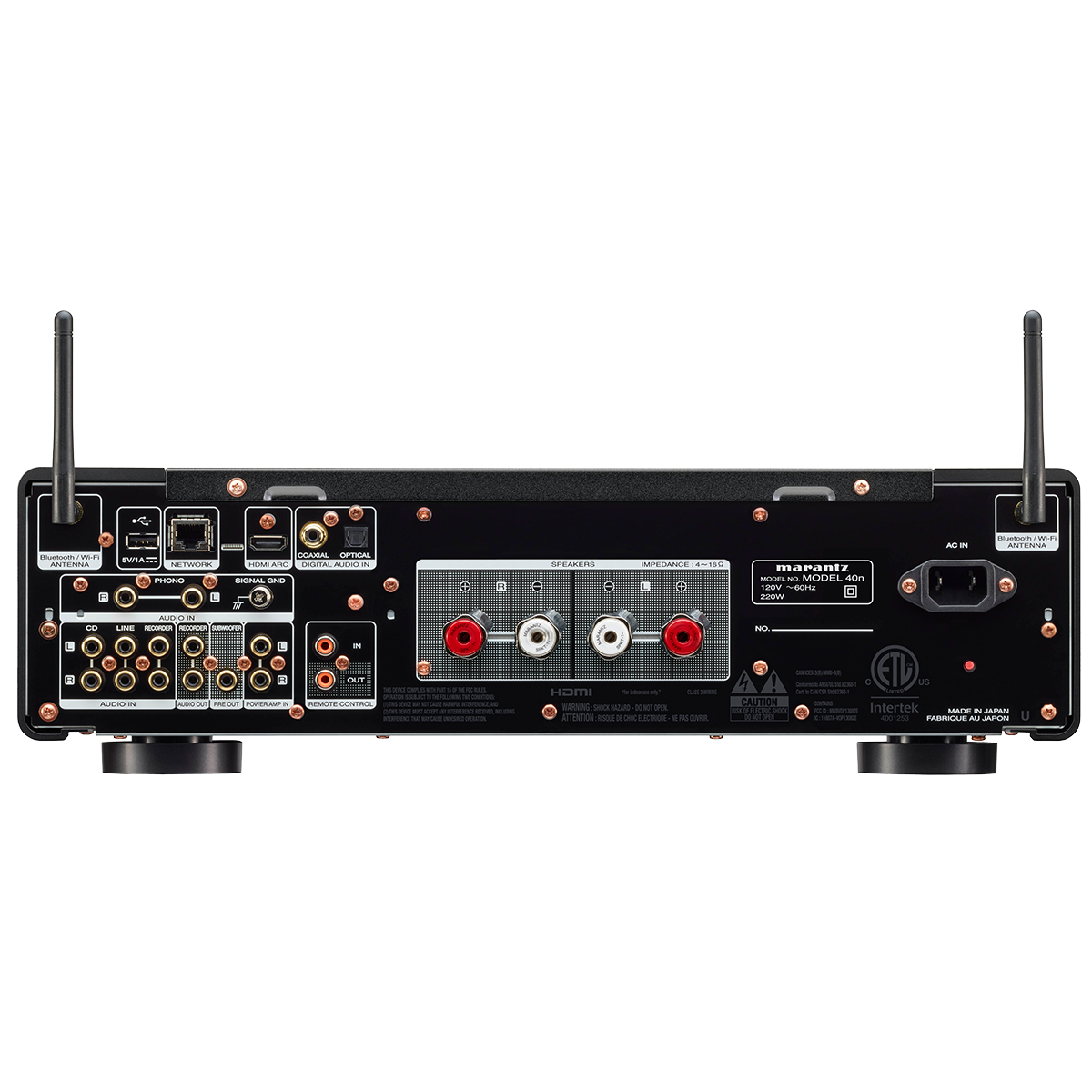 2x70w - Integrated Stereo Amp with Heos & Phono, Silver-Gold