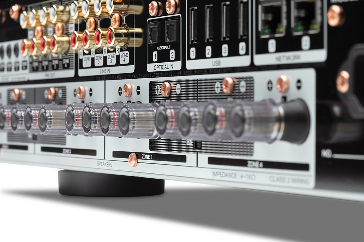 8x100w - 4 Zone Amplifier w-Heos, Airplay2, Pre-Outputs