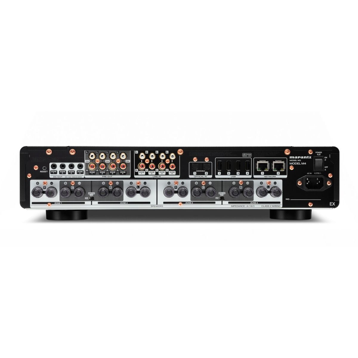 8x100w - 4 Zone Amplifier w-Heos, Airplay2, Pre-Outputs