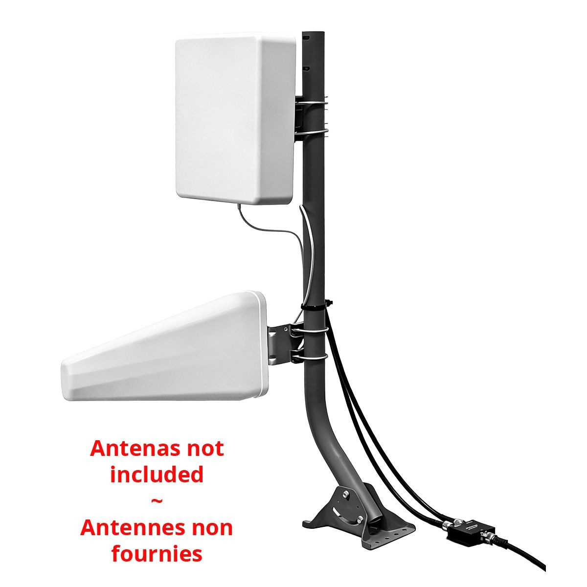 Steel 1 inch x 38in J-Bar mount for donor antenna.