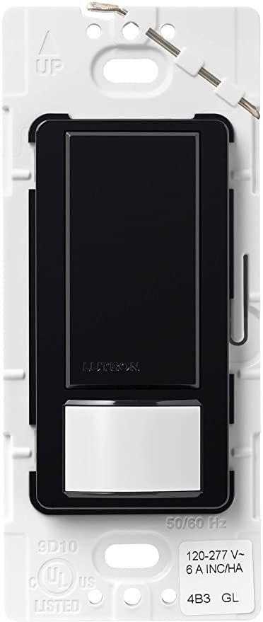 MAESTRO IN-WALL 6A SWITCH W- OCCUPANCY SENSOR GLOSS BLACK