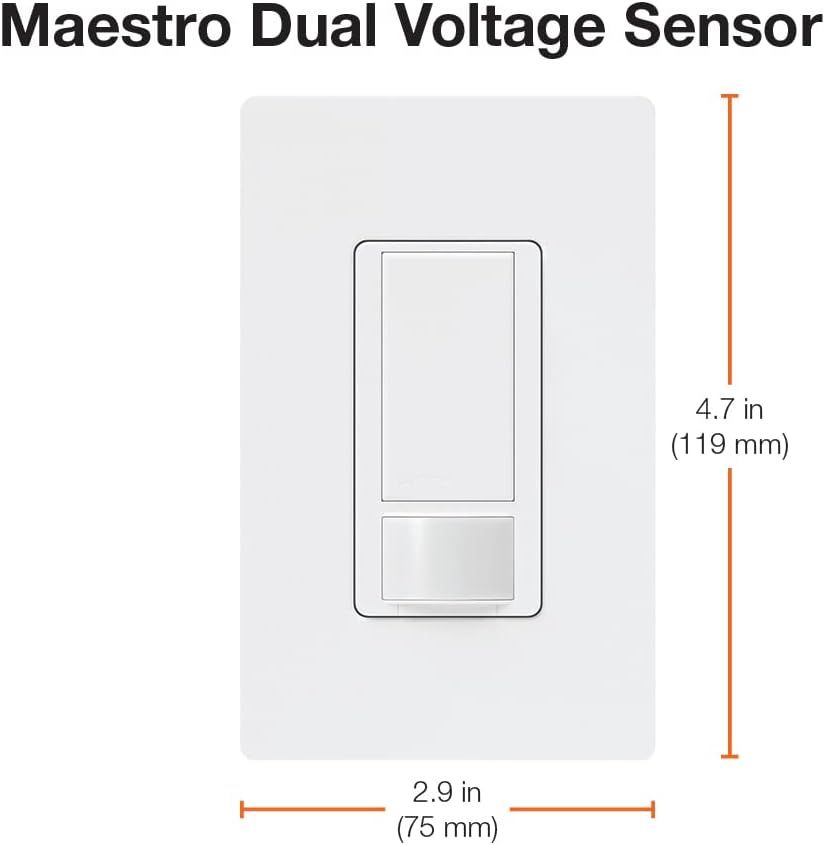MAESTRO IN-WALL 6A SWITCH W- OCCUPANCY SENSOR - SATIN SNOW