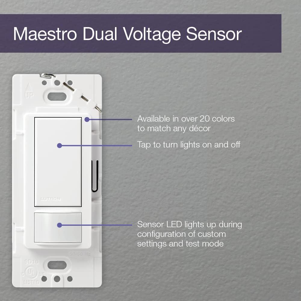 MAESTRO IN-WALL 6A SWITCH W- OCCUPANCY SENSOR - SATIN SNOW