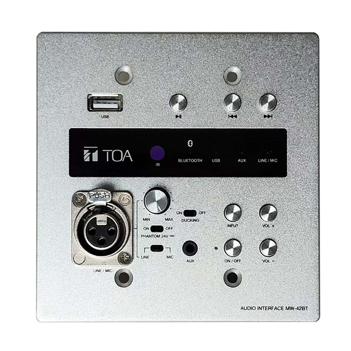 Audio Interface with Aux, USB, Bluetooth & Mic Inputs (w/PS)