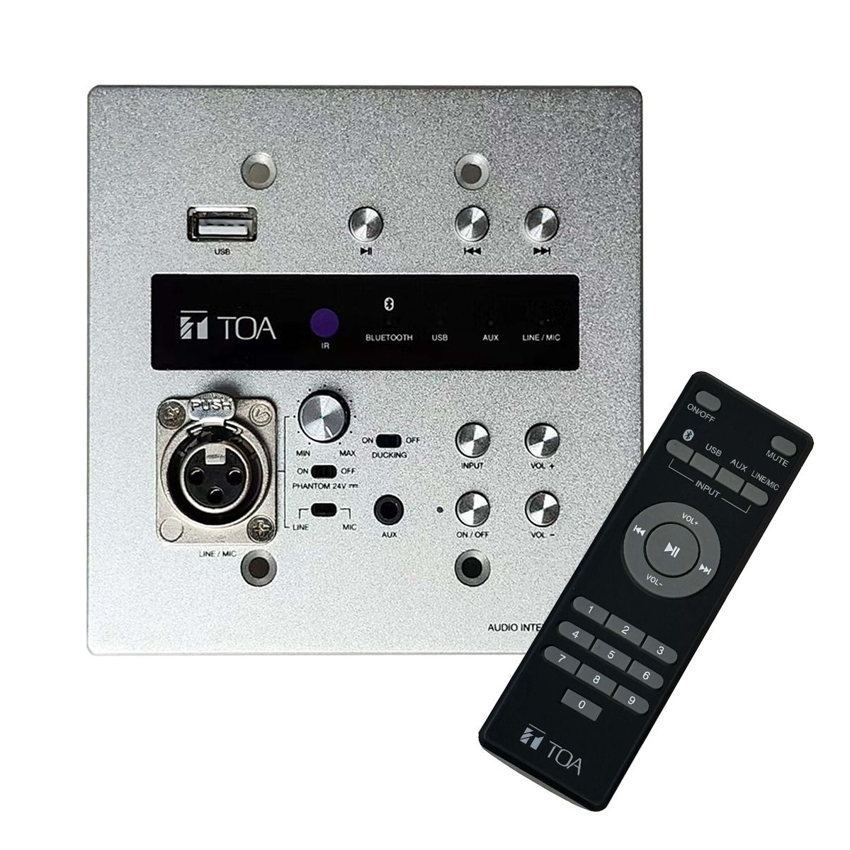 Audio Interface with Aux, USB, Bluetooth & Mic Inputs (w/PS)