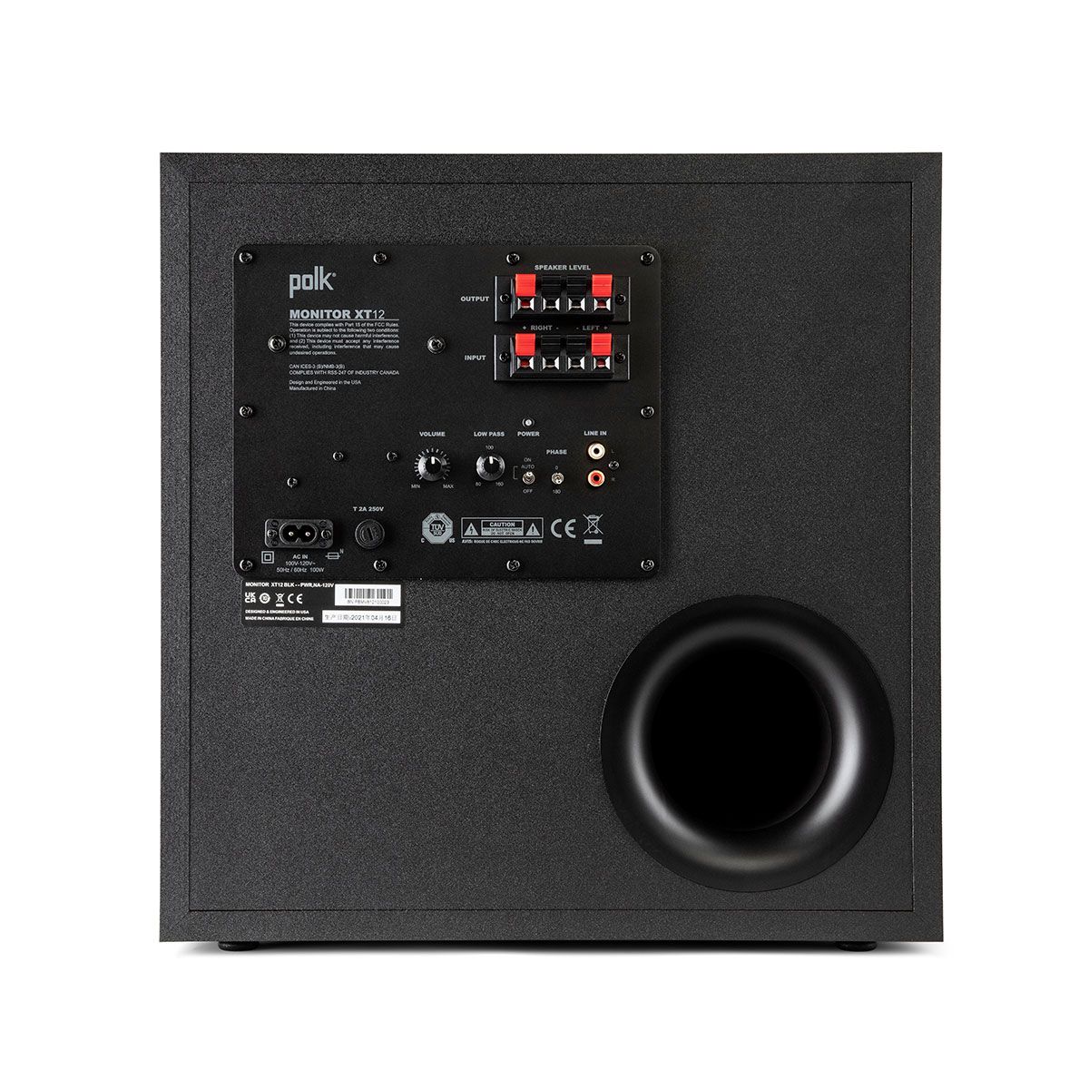 Monitor XT 12in Ported Subwoofer, 100w Black