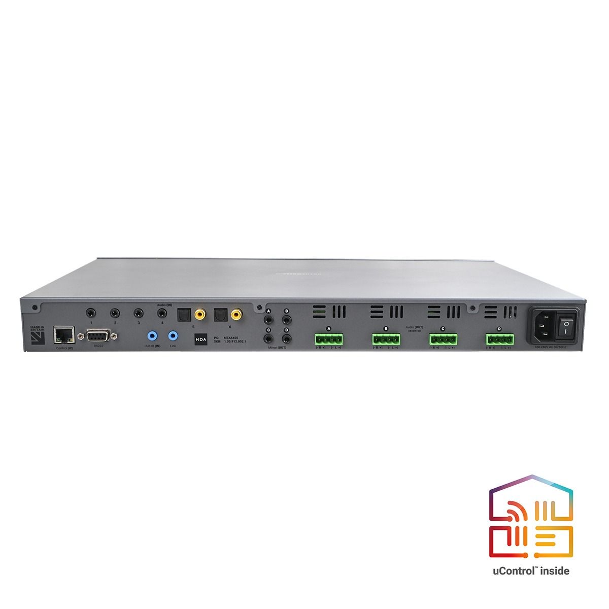 MZMA 4 Zone Audio Mixer Amplifier (6 in x 4out @ 55W/ch)