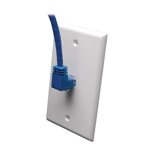 Eaton Tripp Lite N204-003-BL-UP CAT6 up Angle Gigabit Molded Patch Cable, UTP, RJ45 M/M, 3\' (91.4cm), Blue