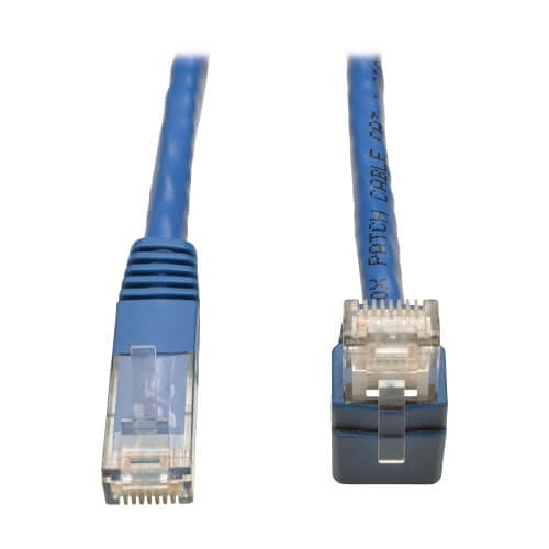 Eaton Tripp Lite N204-003-BL-UP CAT6 up Angle Gigabit Molded Patch Cable, UTP, RJ45 M/M, 3\' (91.4cm), Blue