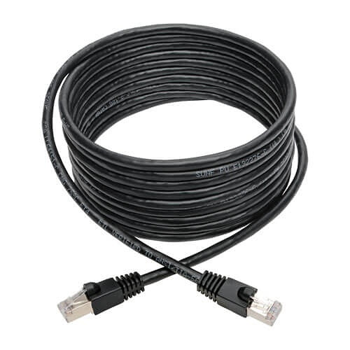 Eaton Tripp Lite N262-014-BK CAT6A 10G Shielded Snagless Patch Cable, STP, PoE, RJ45 M/M, 14\' (4.27m), Black