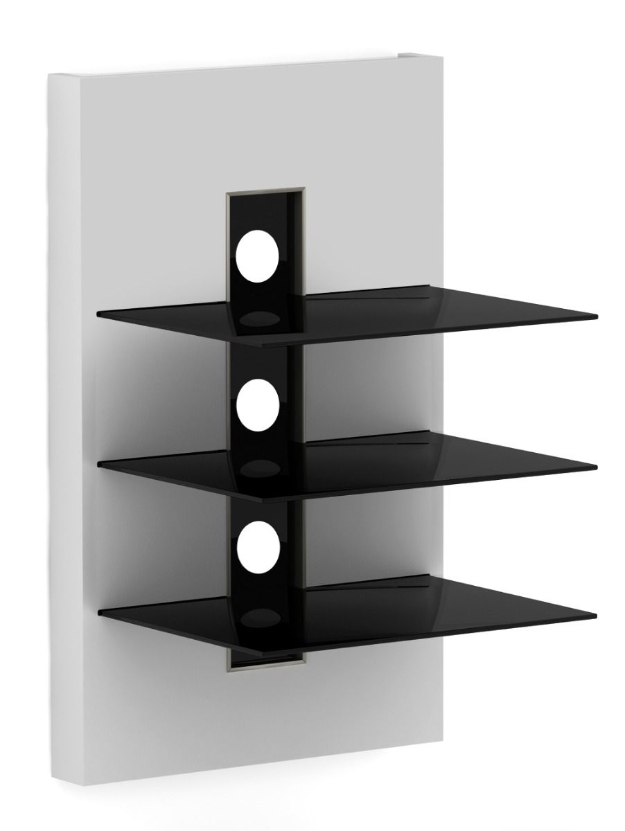 AV Wall Shelf (3 shelves), White