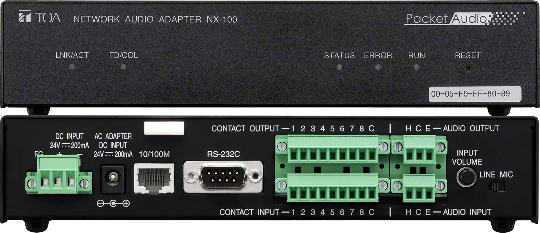 Network audio interface (VOIP) audio data contact closure (A