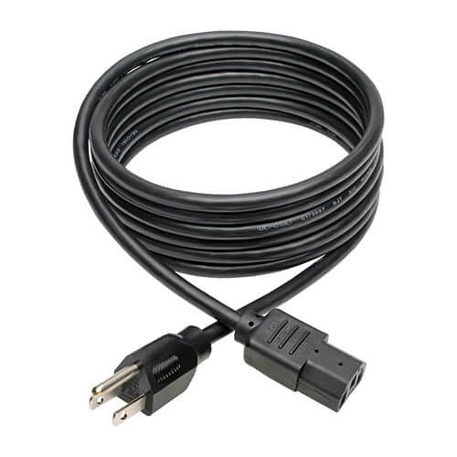 Eaton Tripp Lite P006-010 Desktop Computer AC Power Cable, NEMA 5-15P to C13, 10A, 125V 18 AWG, 10\' (3.05 m), Black