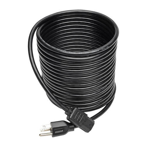 Eaton Tripp Lite P006-025 Desktop Computer AC Power Cord, NEMA 5-15P to C13, 10A, 125V 18 AWG, 25\' (7.62 m), Black