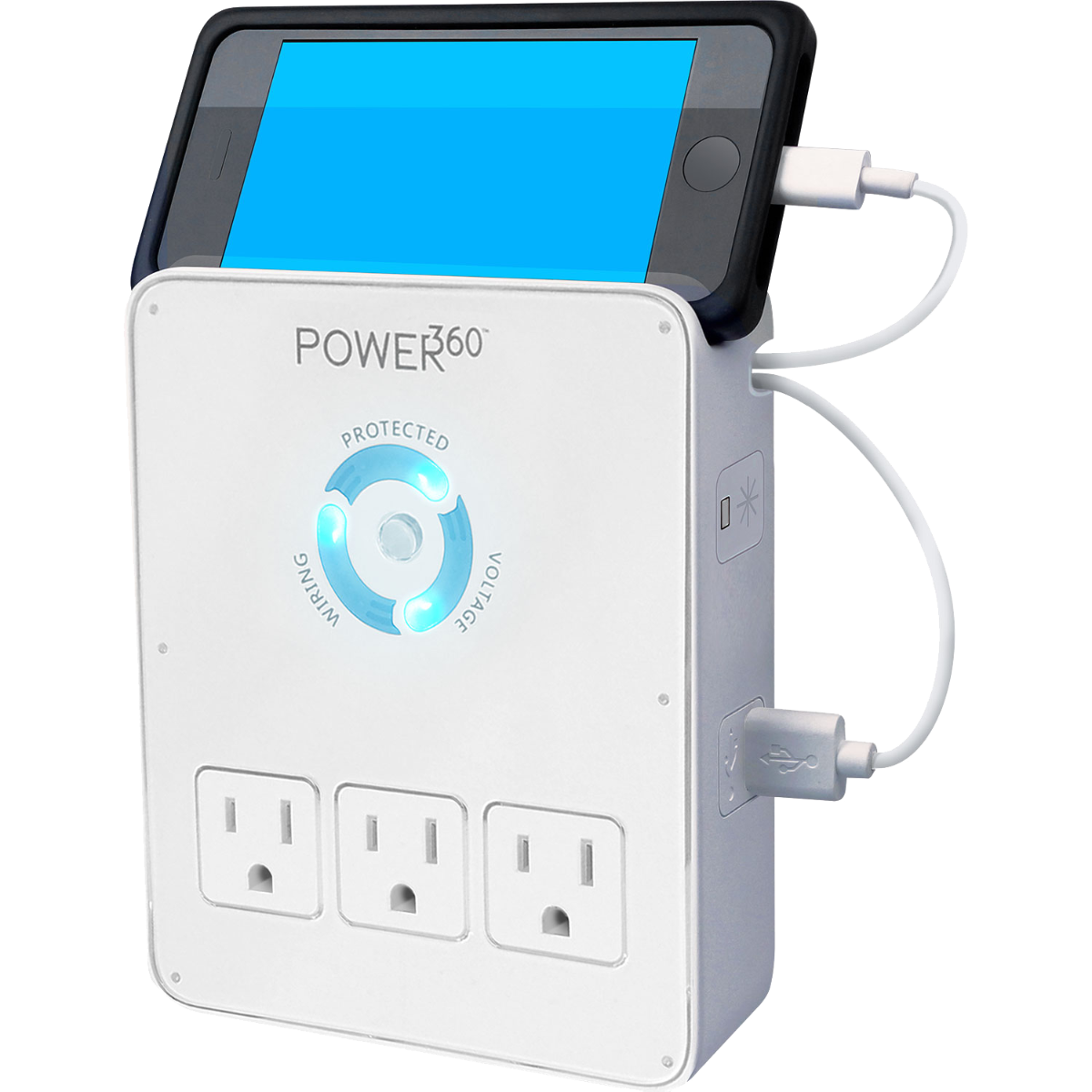 Power360 6 Outlet Wall Tap-Charging Station