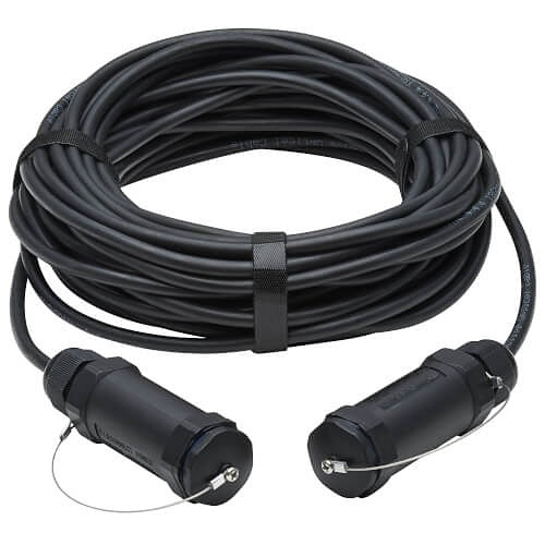 Tripp Lite P568FA-100M-WR High-Speed Armored HDMI Fiber Active Optical Cable AOC with Hooded Connectors and Reel, 4K at 60 Hz, HDR, IP68, M/M, 328\' (100m), Black