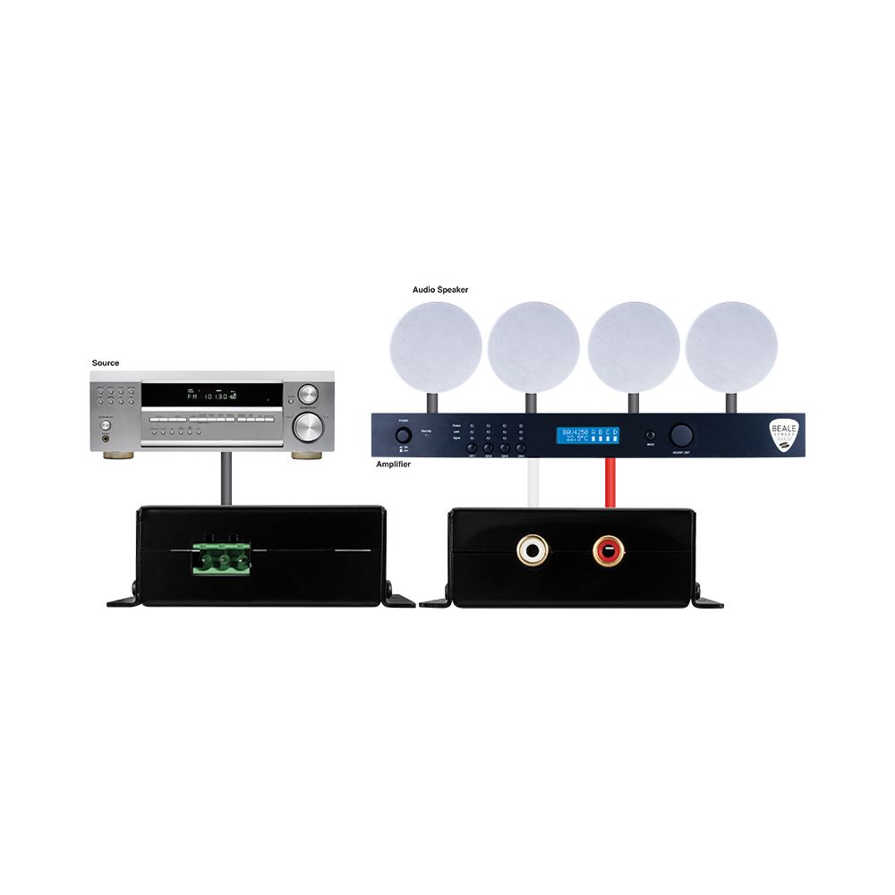 Stereo to Mono Audio Converter- RCA & Balanced ScrewTerminal