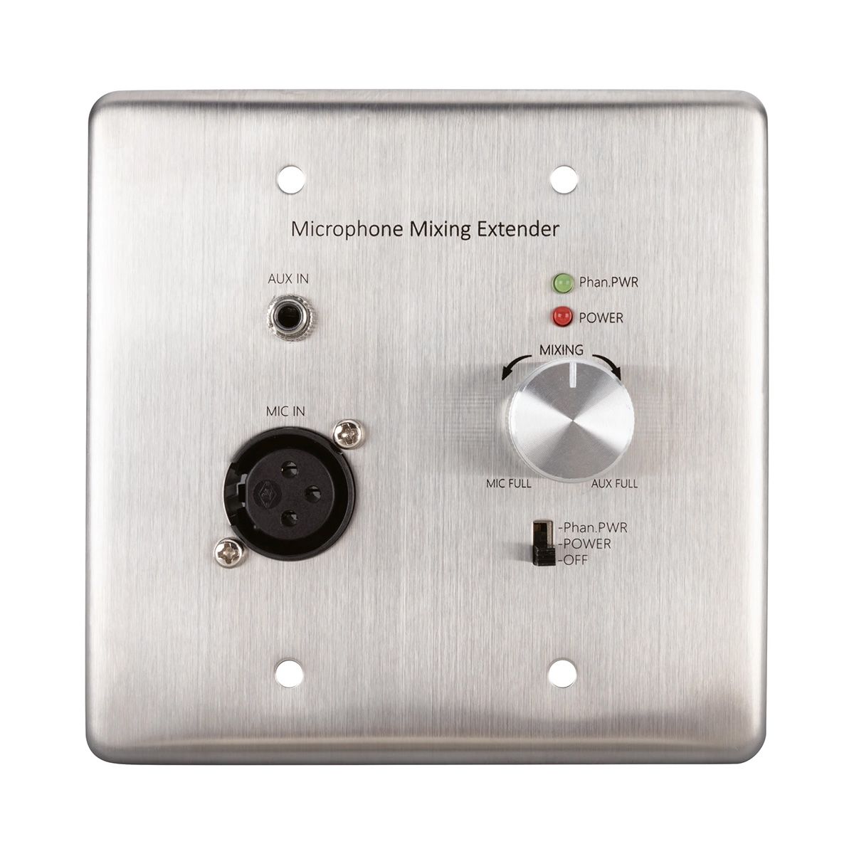 Wall Plate Mixing Microphone and Analog Audio Extender