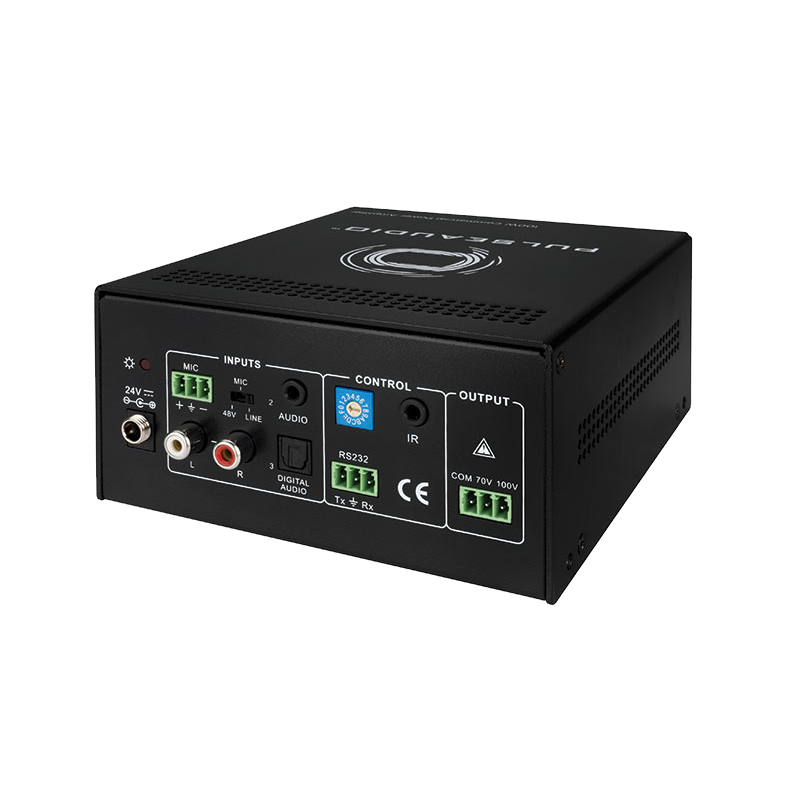 100W 70V Single Channel Amplifier with Mic Input