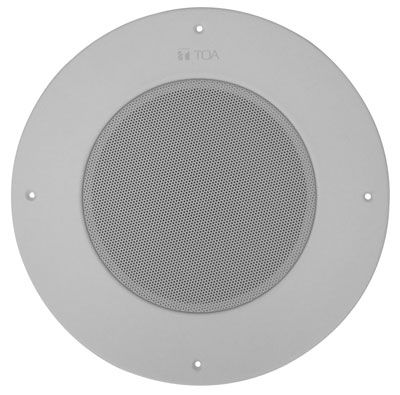 5W 8in Ceiling speaker round xfmr grill white (F01)