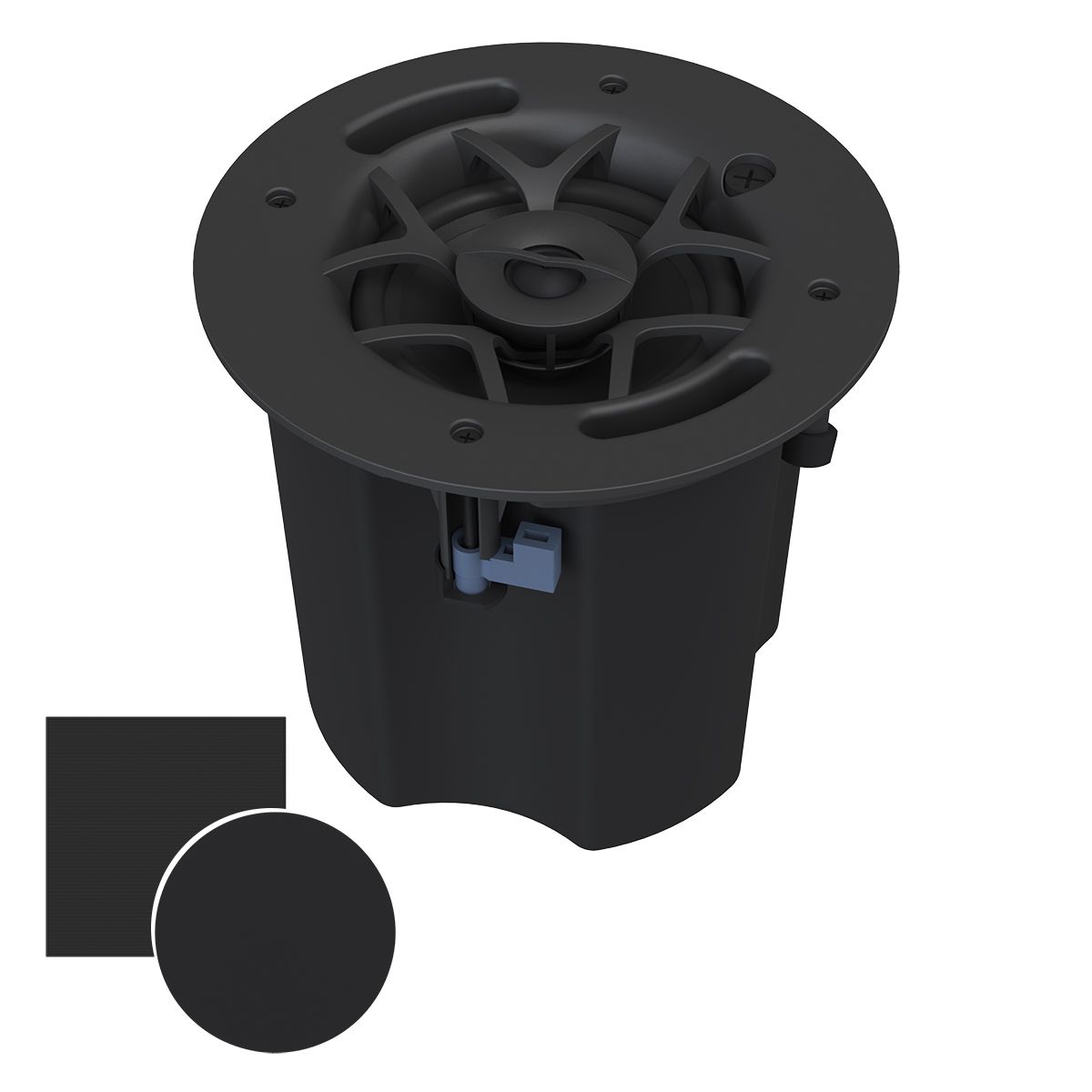 In-Ceiling 5.25in 70v/100v OP Speaker 60w, 120 Deg, Black