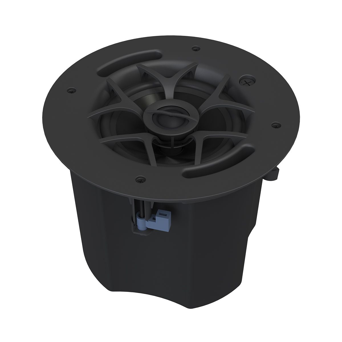 In-Ceiling 6.5in 70v/100v OP Speaker 80w, 115 Deg, Black