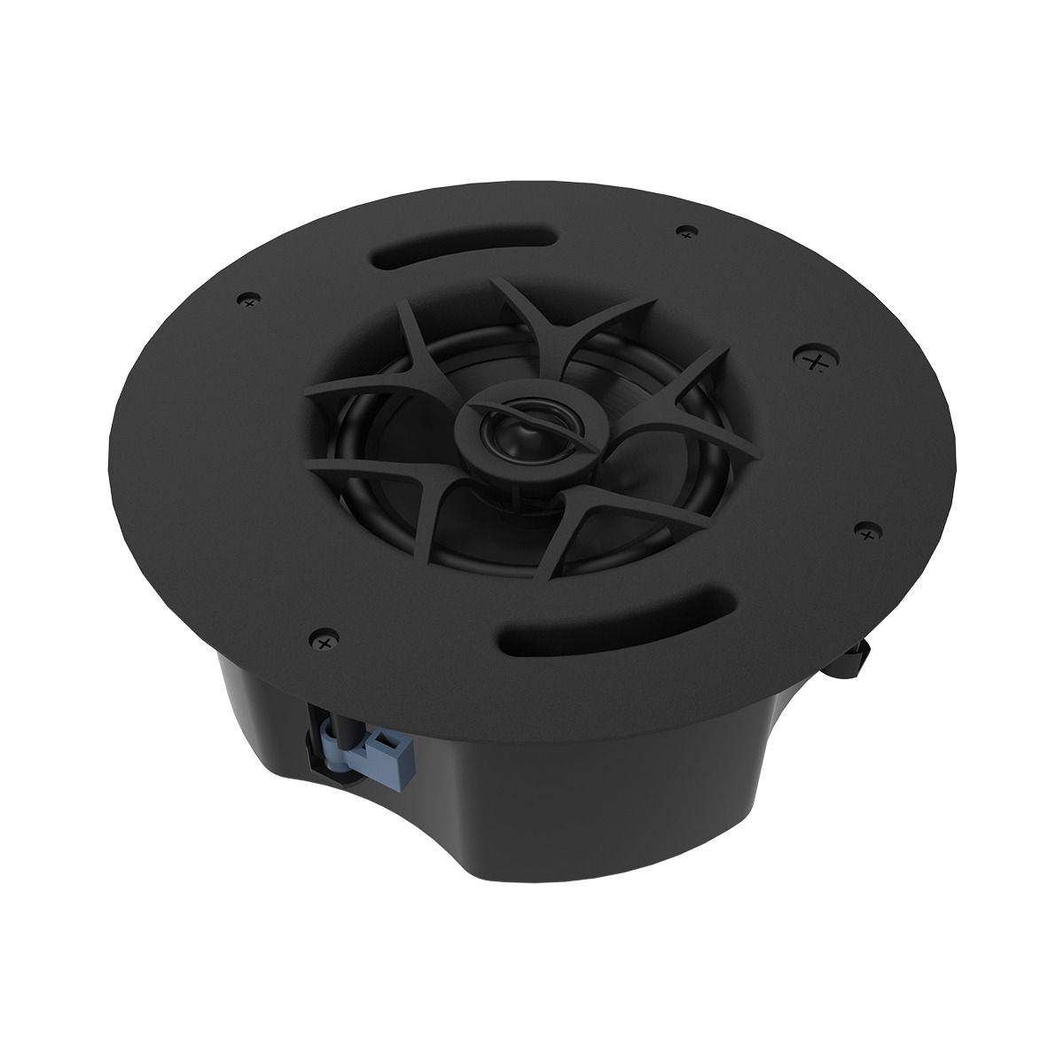 70v 6.5in Slim In-Ceiling, Black Grills & TB80 Tile Bridge