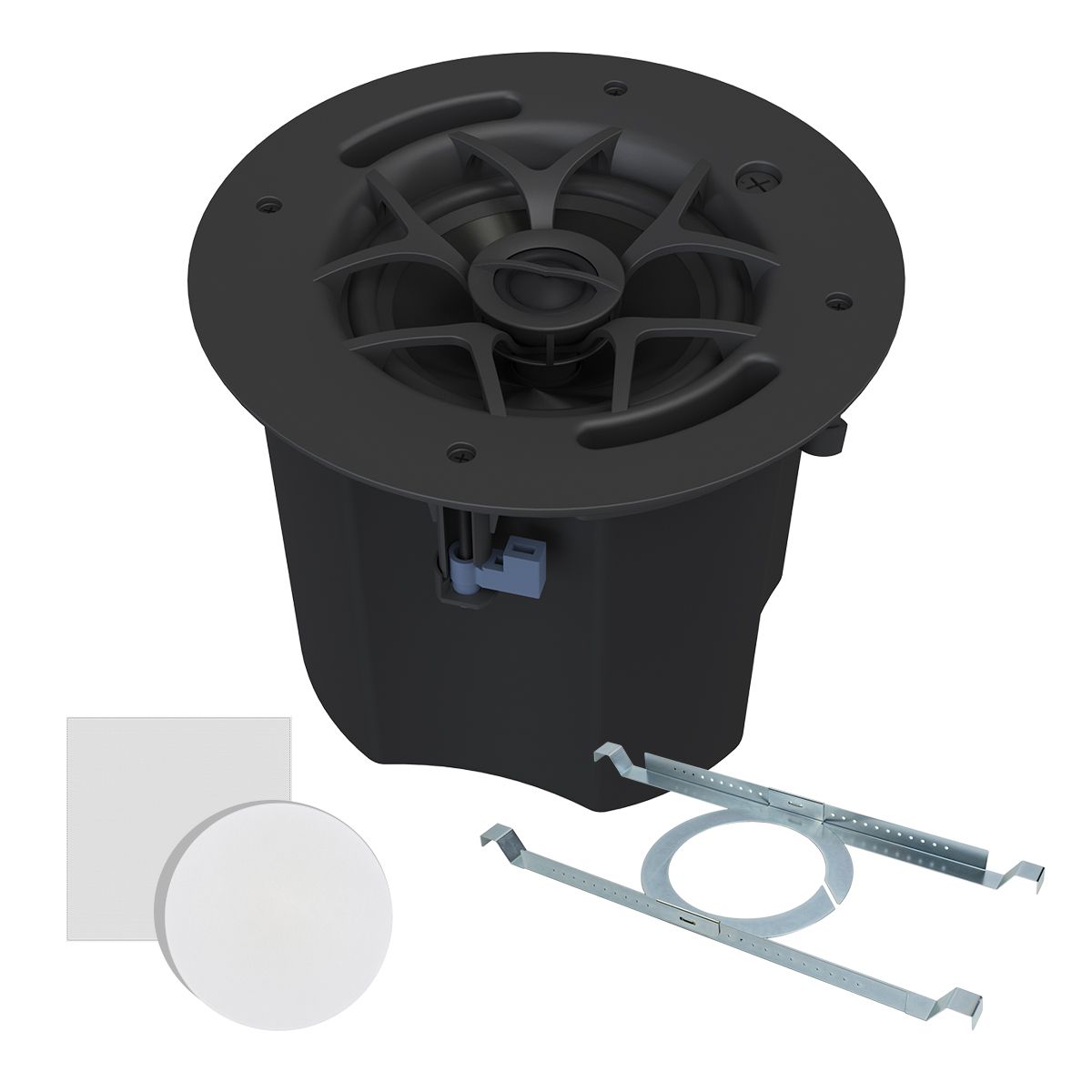 In-Ceiling 6.5in 70v/100v Spkr Kit PC60 w- Tile Bridge, WHT