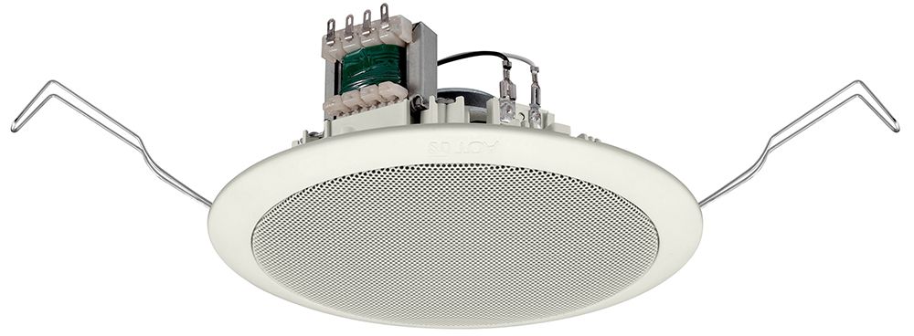 6W Ceiling mount speaker round 5in cone type spring clamp-wh
