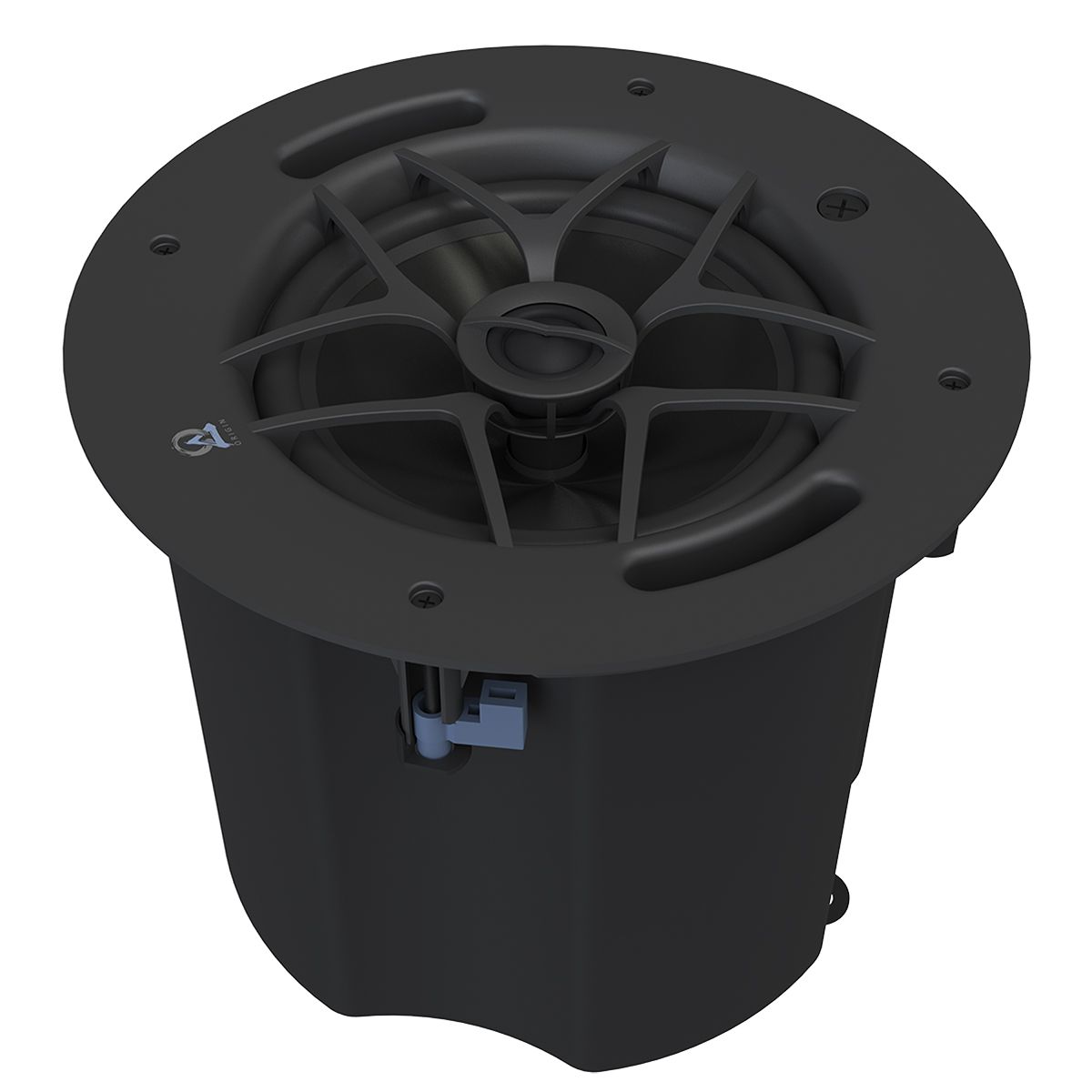 In-Ceiling 8in 70v/100v OP Speaker 120w, 100 Deg, Black