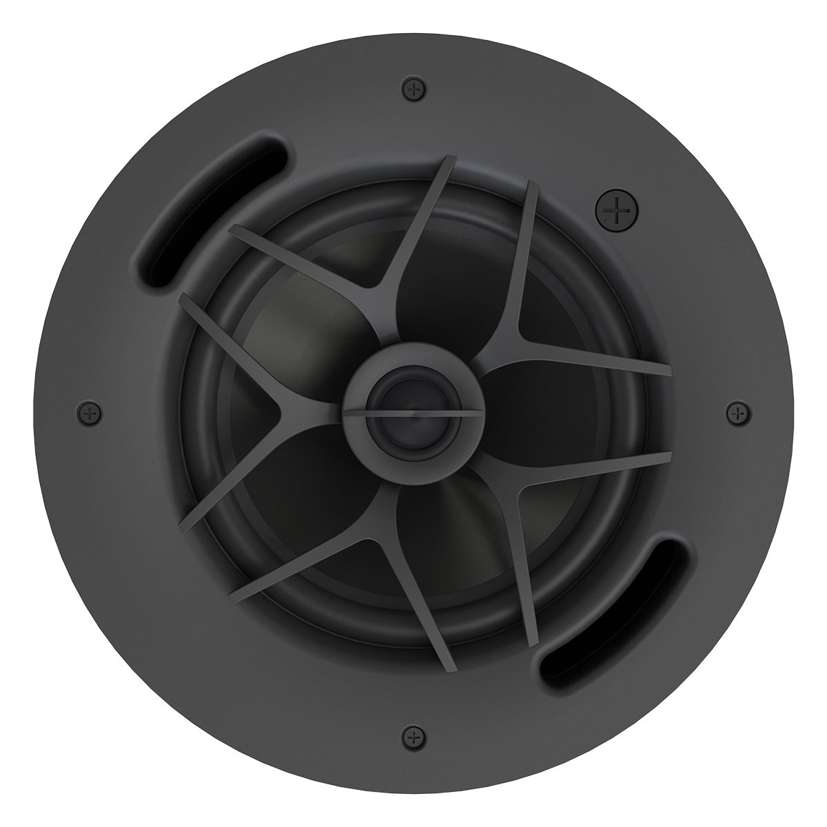 In-Ceiling 8in 70v/100v Spkr Kit PC80 w- Tile Bridge, BLK