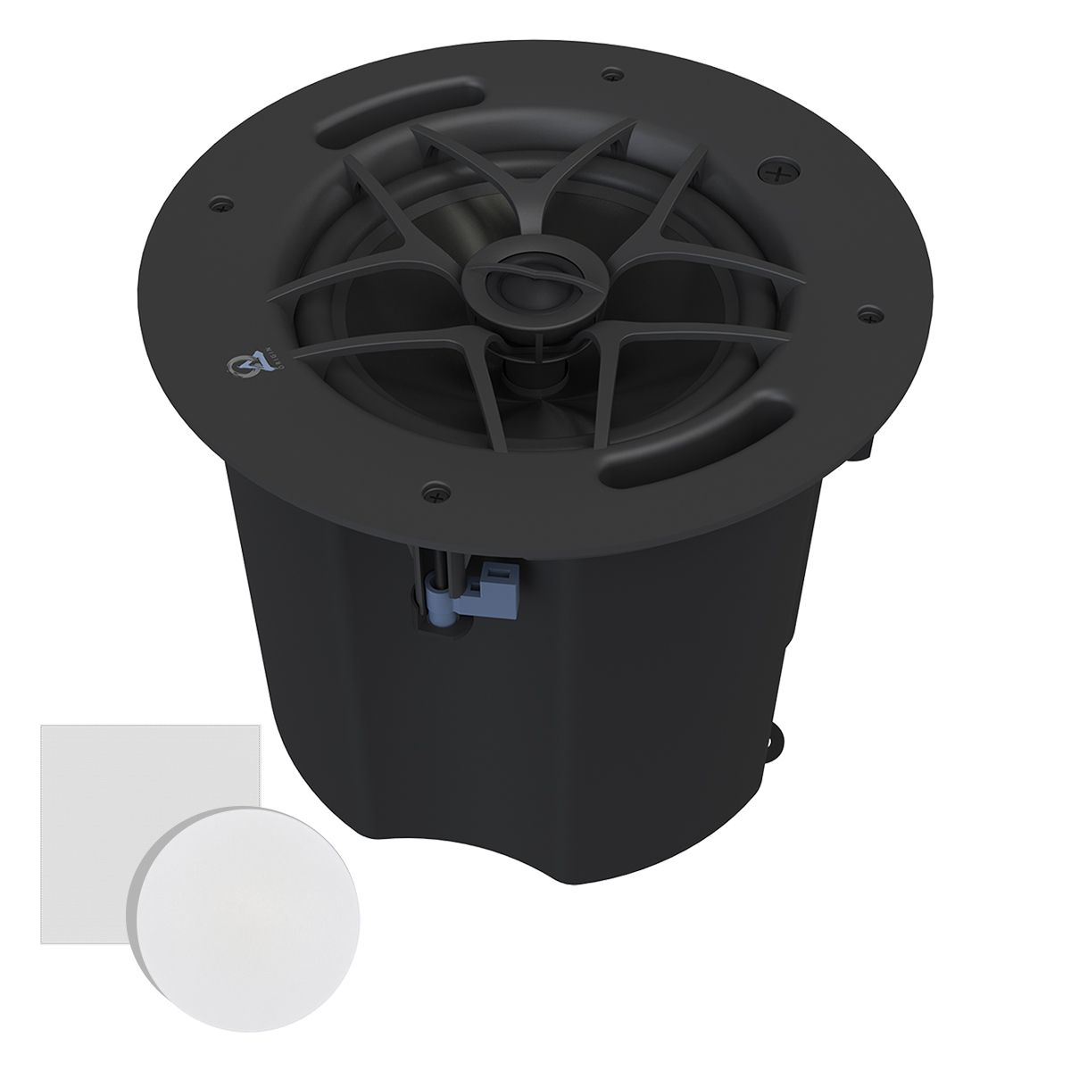 In-Ceiling 8in 70v/100v OP Speaker 120w, 100 Deg, White
