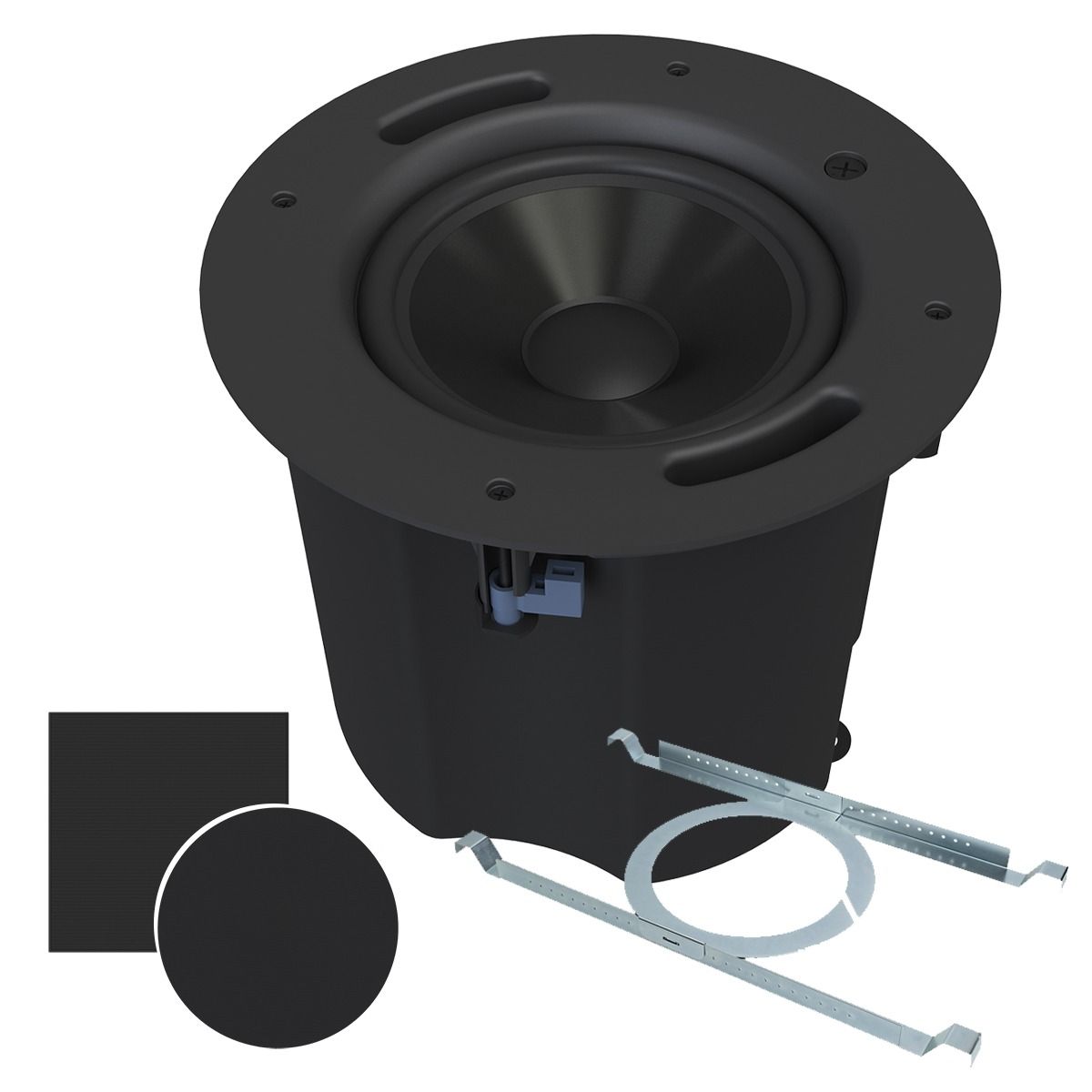 In-Ceiling 8in 70v/100v Subwoofer, 200W, Black w-TB80