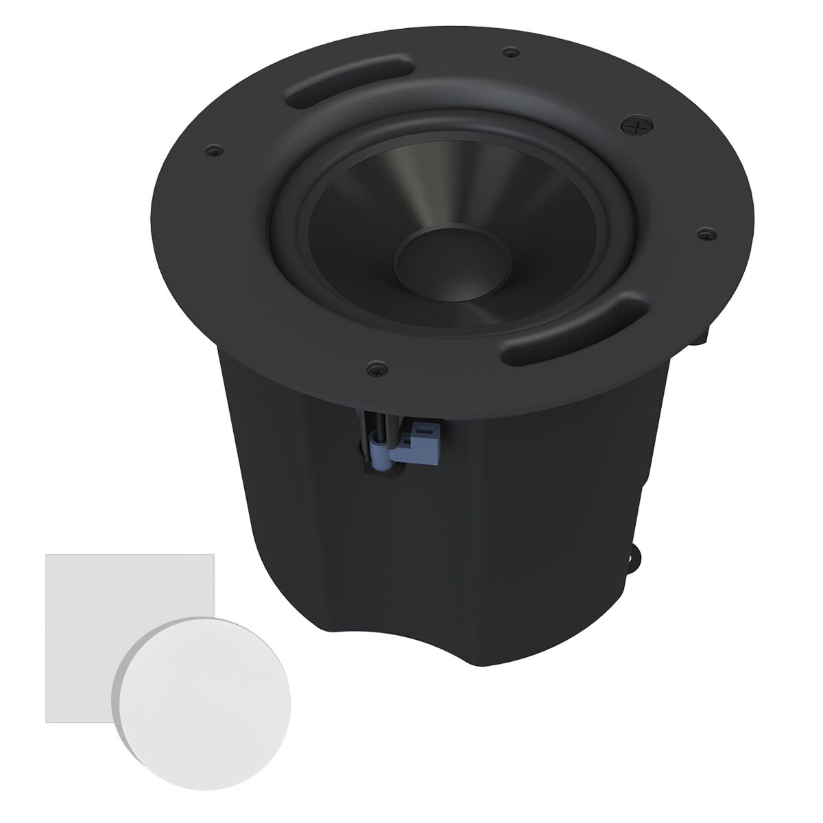 In-Ceiling 8in 70v/100v Subwoofer, 200W, 180 Deg, White