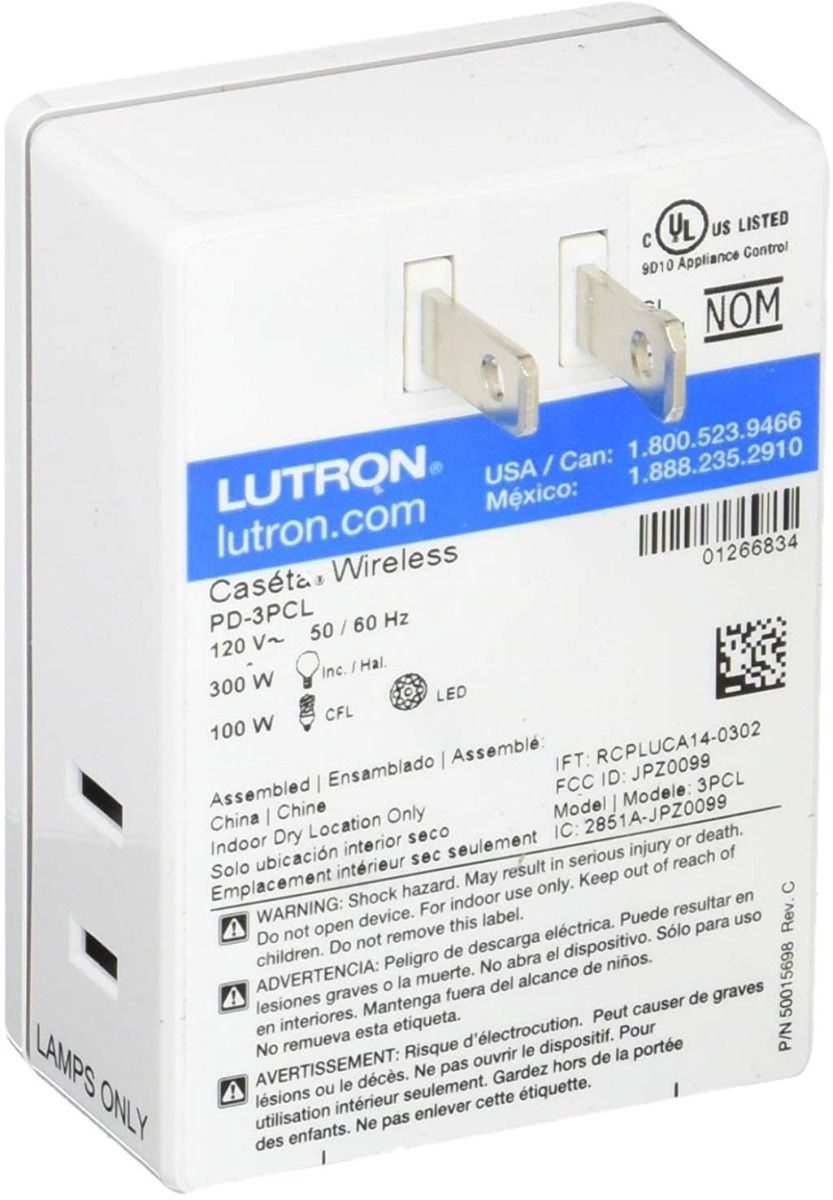 CASETA 100W PLUG-IN LAMP DIMMER - WHITE