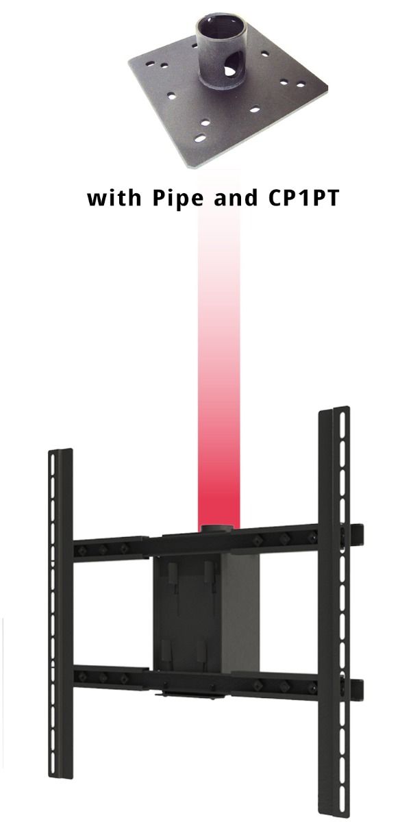 37 in - 70 in FLAT PANEL HEAD ONLY CEILING MNT - BLK