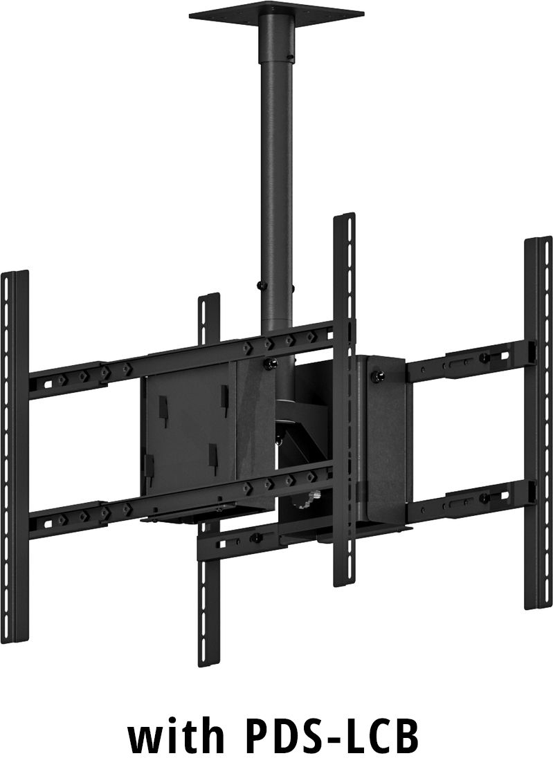 37 in - 70 in DUAL CEILING MOUNT ADAPTOR - BLK