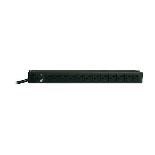 Tripp Lite PDUMH20 2.4kW Single-Phase Local Metered PDU, 120V (12 5-15/20R), L5-20P / 5-20P, 120V Input, 1U Rack-Mount, 15\' (4.57m) Cord