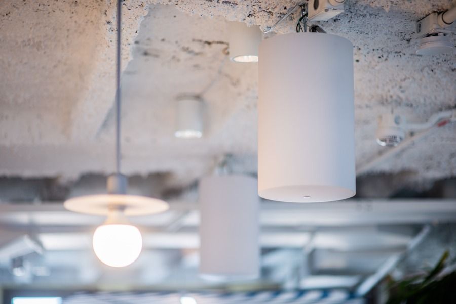 Pendant 6.5in 70v/100v OP Speaker 130w, 120 Deg, White