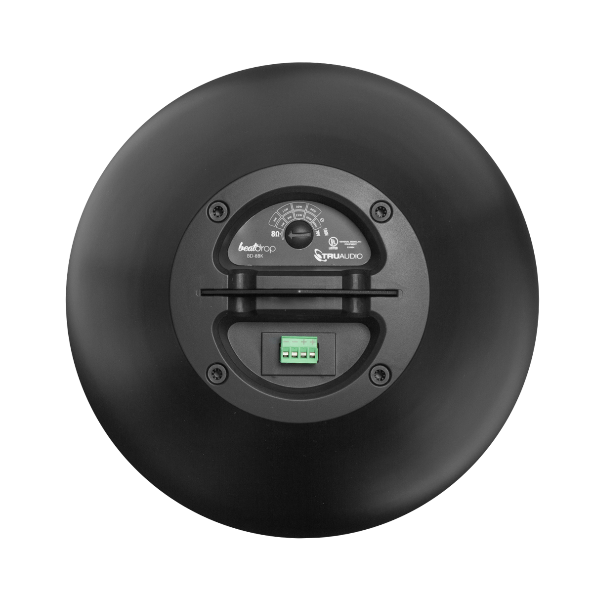 BeatDrop 70V-100V-8 ohm 8in pendant speaker, Black